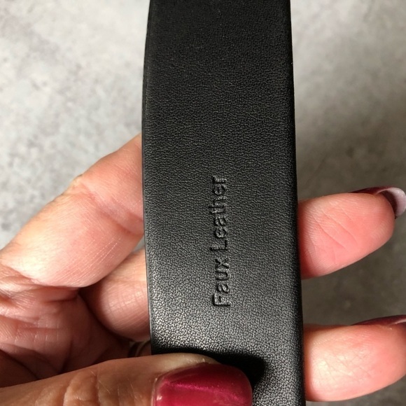 Perry Ellis Dress Belt Portfolio Faux Leather Black 40 - Picture 5 of 9